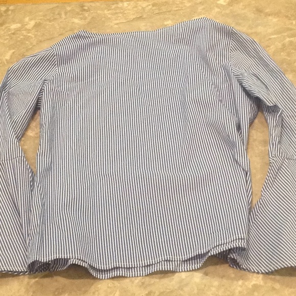 St John's Bay striped top blouse, petite small. - Picture 5 of 5